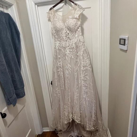 Sofia Painchault Lace Illusion Nude Tulle Wedding Dress & Veil